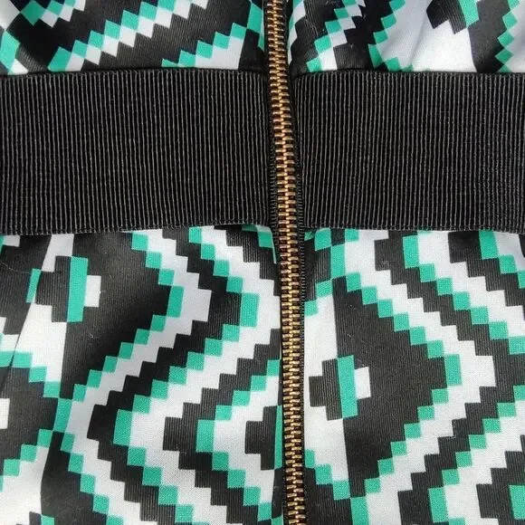 MILLY retro 50s-style fit flare dress abstract S 4 6 - Picture 2 of 9